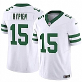 Men & Women & Youth New York Jets #15 Brett Rypien 2023 F.U.S.E. White Throwback Vapor Untouchable Limited Stitched Jersey