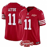 Men & Women & Youth San Francisco 49ers #11 Brandon Aiyuk Red 2023 F.U.S.E. NFC West Champions Patch Stitched Jersey,baseball caps,new era cap wholesale,wholesale hats