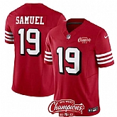 Men & Women & Youth San Francisco 49ers #19 Deebo Samuel Red 2023 F.U.S.E. NFC West Champions Patch Alternate Stitched Jersey,baseball caps,new era cap wholesale,wholesale hats