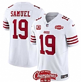 Men & Women & Youth San Francisco 49ers #19 Deebo Samuel White 2023 F.U.S.E. With 1-star C Ptach And NFC West Champions Patch Stitched Jersey,baseball caps,new era cap wholesale,wholesale hats