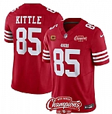 Men & Women & Youth San Francisco 49ers #85 George Kittle Red 2023 F.U.S.E. With 4-star C Ptach And NFC West Champions Patch Stitched Jersey,baseball caps,new era cap wholesale,wholesale hats