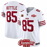 Men & Women & Youth San Francisco 49ers #85 George Kittle White 2023 F.U.S.E. With 4-star C Ptach And NFC West Champions Patch Stitched Jersey,baseball caps,new era cap wholesale,wholesale hats