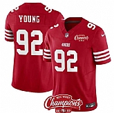 Men & Women & Youth San Francisco 49ers #92 Chase Young Red 2023 F.U.S.E. NFC West Champions Patch Stitched Jersey,baseball caps,new era cap wholesale,wholesale hats