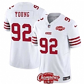 Men & Women & Youth San Francisco 49ers #92 Chase Young White 2023 F.U.S.E. NFC West Champions Patch Stitched Jersey,baseball caps,new era cap wholesale,wholesale hats