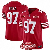 Men & Women & Youth San Francisco 49ers #97 Nick Bosa Red 2023 F.U.S.E. With 2-star C Ptach And NFC West Champions Patch Stitched Jersey,baseball caps,new era cap wholesale,wholesale hats