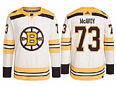 Men's Boston Bruins #73 Charlie McAvoy White Stitched Jersey Dzhi