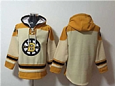 Men's Boston Bruins Blank Cream Ageless Must-Have Lace-Up Pullover Hoodie,baseball caps,new era cap wholesale,wholesale hats