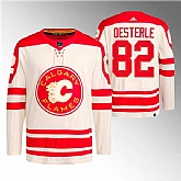 Men's Calgary Flames #82 Jordan Oesterle 2023 Cream Classic Primegreen Stitched Jersey Dzhi