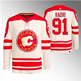 Men's Calgary Flames #91 Nazem Kadri 2023 Cream Classic Primegreen Stitched Jersey Dzhi,baseball caps,new era cap wholesale,wholesale hats