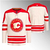 Men's Calgary Flames Blank 2023 Cream Classic Primegreen Stitched Jersey Dzhi