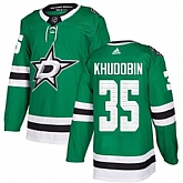 Men's Dallas Stars #35 Anton Khudobin Green Stitched NHL Jersey Dzhi