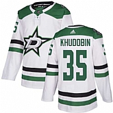 Men's Dallas Stars #35 Anton Khudobin White Stitched NHL Jersey Dzhi