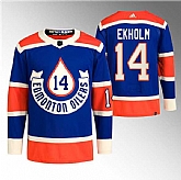 Men's Edmonton Oilers #14 Mattias Ekholm 2023 Royal Heritage Classic Primegreen Stitched Jersey Dzhi,baseball caps,new era cap wholesale,wholesale hats
