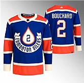 Men's Edmonton Oilers #2 Evan Bouchard 2023 Royal Heritage Classic Primegreen Stitched Jersey Dzhi,baseball caps,new era cap wholesale,wholesale hats