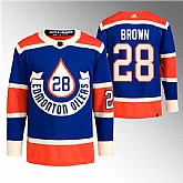 Men's Edmonton Oilers #28 Connor Brown 2023 Royal Heritage Classic Primegreen Stitched Jersey Dzhi,baseball caps,new era cap wholesale,wholesale hats