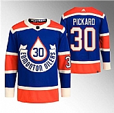 Men's Edmonton Oilers #30 Calvin Pickard 2023 Royal Heritage Classic Primegreen Stitched Jersey Dzhi,baseball caps,new era cap wholesale,wholesale hats