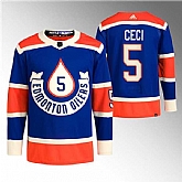 Men's Edmonton Oilers #5 Cody Ceci 2023 Royal Heritage Classic Primegreen Stitched Jersey Dzhi,baseball caps,new era cap wholesale,wholesale hats