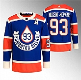 Men's Edmonton Oilers #93 Ryan Nugent-Hopkins 2023 Royal Heritage Classic Primegreen Stitched Jersey Dzhi