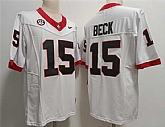 Men's Georgia Bulldogs #15 Carson Beck White Stitched Jersey,baseball caps,new era cap wholesale,wholesale hats