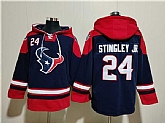 Men's Houston Texans #24 Derek Stingley Jr. Navy Ageless Must-Have Lace-Up Pullover Hoodie