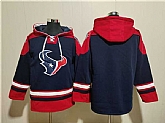 Men's Houston Texans Blank Navy Ageless Must-Have Lace-Up Pullover Hoodie