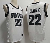 Men's Iowa Hawkeyes #22 Caitlin Clark White Stitched Jersey