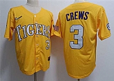Men's LSU Tigers #3 ylan Crews Gold 2023 Stitched Baseball Jersey Dzhi,baseball caps,new era cap wholesale,wholesale hats