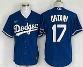 Men's Los Angeles Dodgers #17 Shohei Ohtani Blue Cool Base Stitched Jersey,baseball caps,new era cap wholesale,wholesale hats