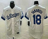 Men's Los Angeles Dodgers #18 Yoshinobu Yamamoto White 2022 City Connect Flex Base Stitched Jersey