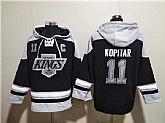Men's Los Angeles Kings #11 Anze Kopitar Black Ageless Must-Have Lace-Up Pullover Hoodie,baseball caps,new era cap wholesale,wholesale hats