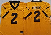 Men's Michigan Wolverines #2 CORUM Yellow Stitched Jersey,baseball caps,new era cap wholesale,wholesale hats