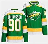 Men's Minnesota Wild #90 Marcus Johansson Green 2023-24 Stitched Jersey Dzhi