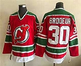 Men's New Jersey Devils #30 Martin Brodeur Red Green Jersey