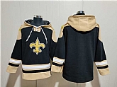 Men's New Orleans Saints Blank Black Ageless Must-Have Lace-Up Pullover Hoodie,baseball caps,new era cap wholesale,wholesale hats