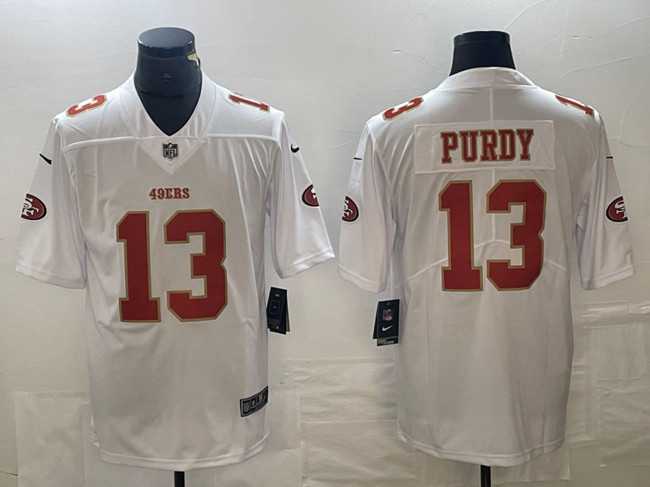 Men's San Francisco 49ers #13 Brock Purdy White Vapor Untouchable Limited Stitched Jersey
