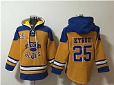 Men's St. Louis Blues #25 Jordan Kyrou Yellow Ageless Must-Have Lace-Up Pullover Hoodie