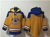 Men's St. Louis Blues Blank Yellow Ageless Must-Have Lace-Up Pullover Hoodie,baseball caps,new era cap wholesale,wholesale hats