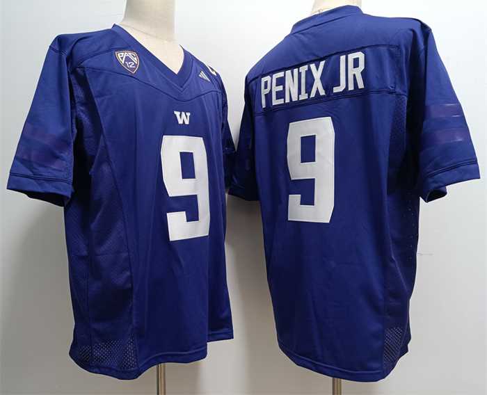 Men's Washington Huskies #9 Michael Penix Jr. Blue Stitched Jersey