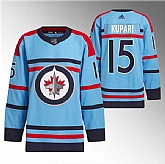 Men's Winnipeg Jets #15 Rasmus Kupari Light Blue Anniversary Primegreen Stitched Jersey Dzhi,baseball caps,new era cap wholesale,wholesale hats