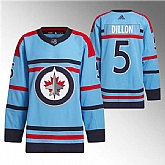 Men's Winnipeg Jets #5 Brenden Dillon Light Blue Anniversary Primegreen Stitched Jersey Dzhi,baseball caps,new era cap wholesale,wholesale hats