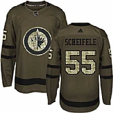 Men's Winnipeg Jets #55 Mark Scheifele Green Salute to Service Stitched Adidas Jersey Dzhi,baseball caps,new era cap wholesale,wholesale hats