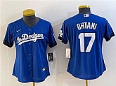 Women's Los Angeles Dodgers #17 Shohei Ohtani Blue City Connect Stitched Jersey(Run Small),baseball caps,new era cap wholesale,wholesale hats