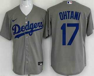 Youth Los Angeles Dodgers #17 Shohei Ohtani Gray Cool Base Jersey