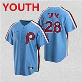 Youth Philadelphia Phillies #8 Alec Bohm Blue Cool Base Nike Jersey Dzhi