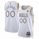 Men's Chicago Bulls Active Player Custom White 2024-25 City Edition Stitched Basketball Jersey,baseball caps,new era cap wholesale,wholesale hats