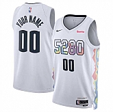 Men's Denver Nuggets Active Player Custom White 2024-25 City Edition Stitched Basketball Jersey,baseball caps,new era cap wholesale,wholesale hats