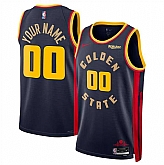 Men's Golden State Warriors Active Player Custom Navy 2024-25 City Edition Stitched Basketball Jersey,baseball caps,new era cap wholesale,wholesale hats