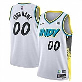 Men's Indiana Pacers Active Player Custom White 2024-25 City Edition Stitched Basketball Jersey,baseball caps,new era cap wholesale,wholesale hats