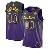 Men's Los Angeles Lakers Active Player Custom Purple 2024-25 City Edition Stitched Basketball Jersey,baseball caps,new era cap wholesale,wholesale hats