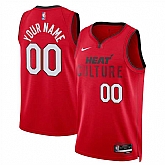 Men's Miami Heat Active Player Custom Red 2024-25 City Edition Stitched Basketball Jersey,baseball caps,new era cap wholesale,wholesale hats